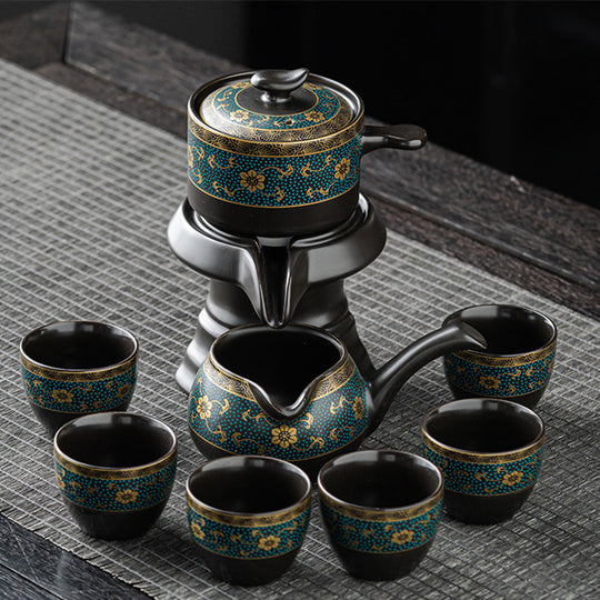 Golden Flower All-Black Tea Set