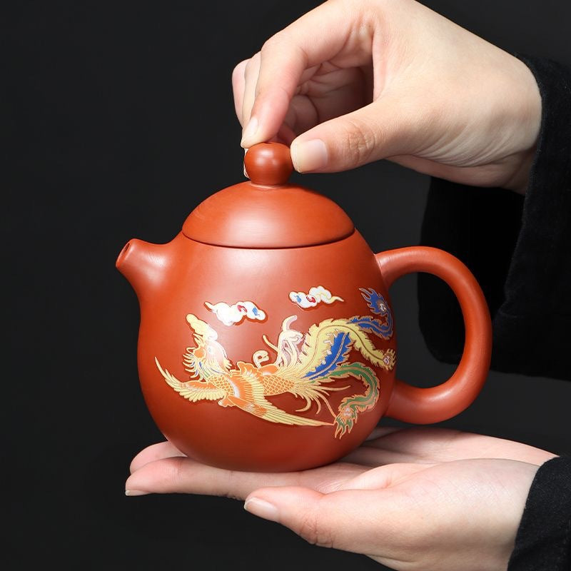 Dragon Egg Color-Shift Chinese Teapot