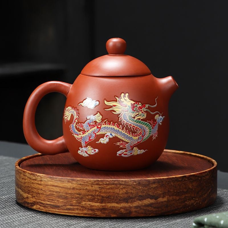 Dragon Egg Color-Shift Chinese Teapot