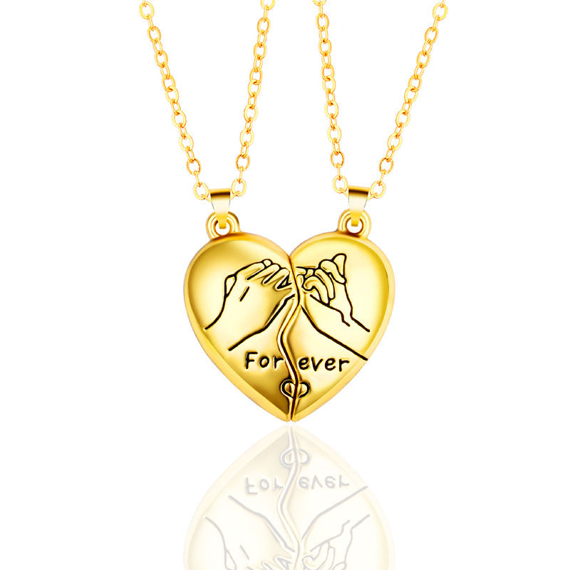 Promise Heart Couple Necklace