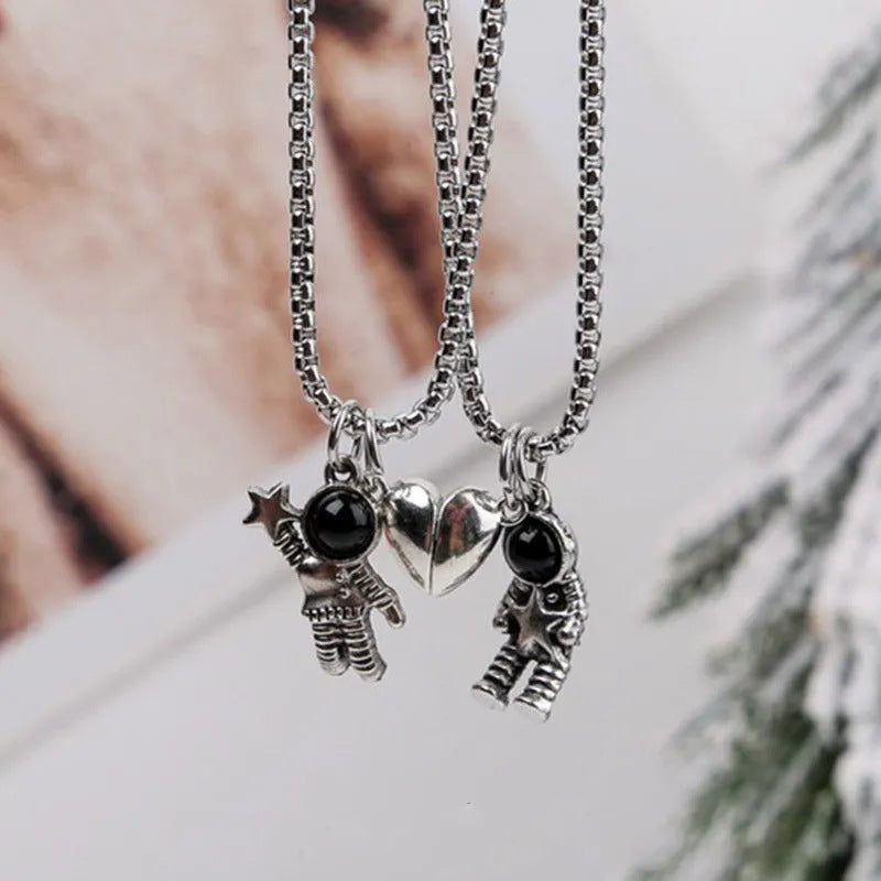 The Astronaut Couple BFF Necklace