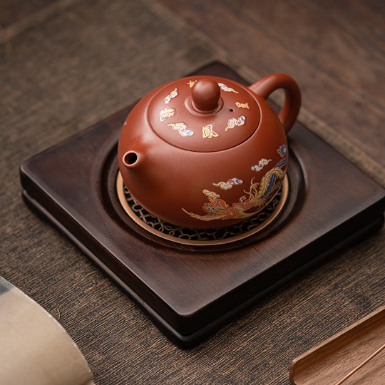 Dragon & Phoenix Color-Shift Chinese Teapot