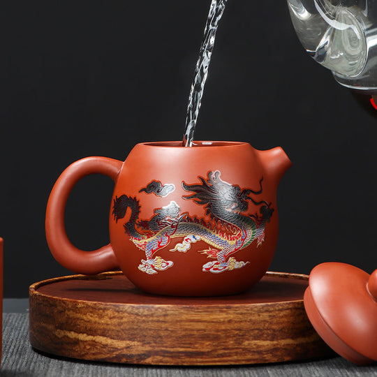 Dragon Egg Color-Shift Chinese Teapot