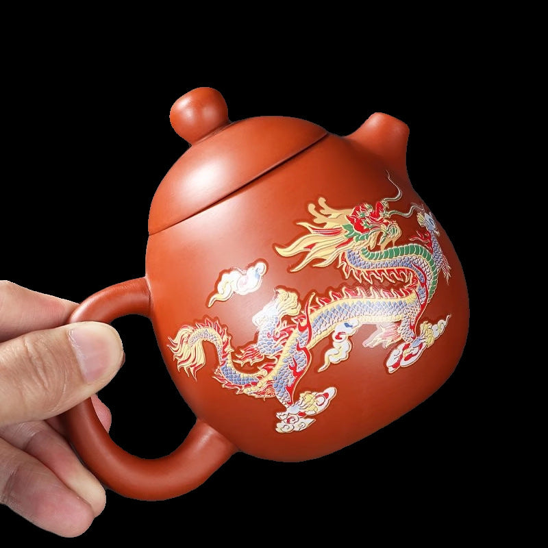 Dragon Egg Color-Shift Chinese Teapot