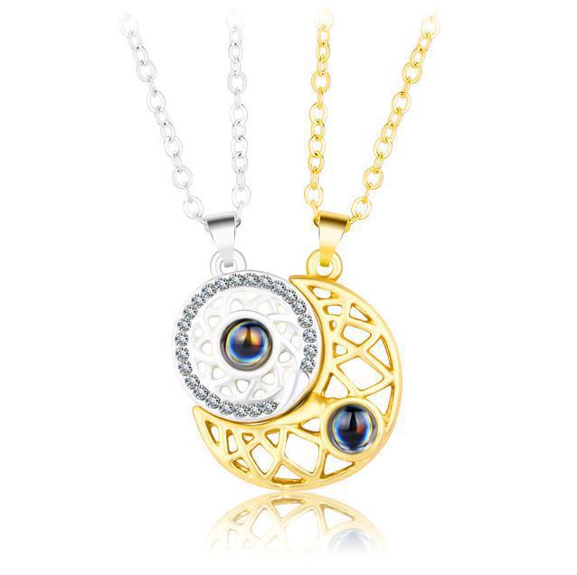 Sun and Moon Projection Necklace