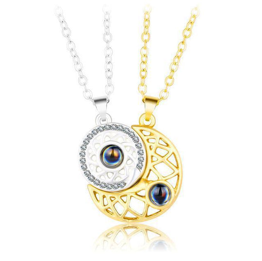 Sun and Moon Projection Necklace