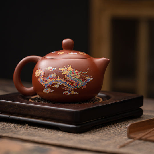 Dragon & Phoenix Color-Shift Chinese Teapot