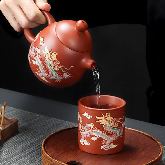 Dragon Egg Color-Shift Chinese Teapot