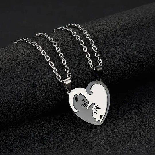 Cuddling Kittens BFF Necklace