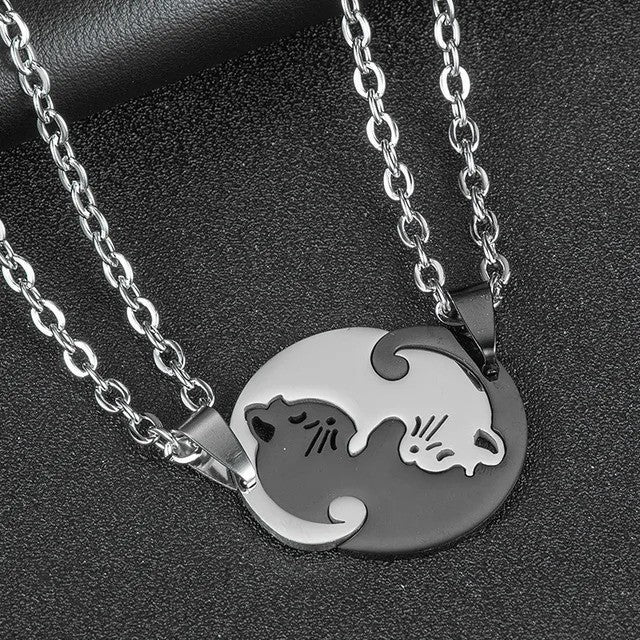 Cuddling Kittens BFF Necklace