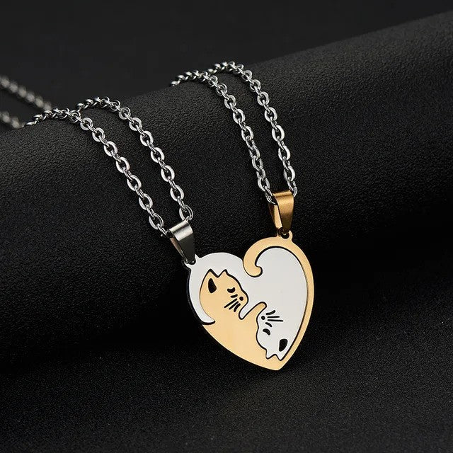 Cuddling Kittens BFF Necklace