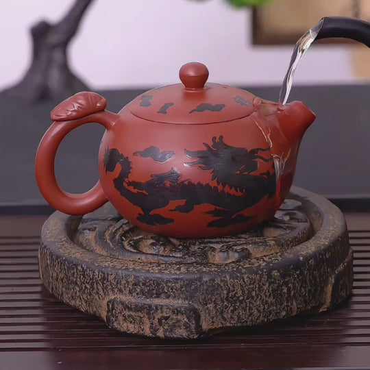 Dragon & Phoenix Color-Shift Chinese Teapot